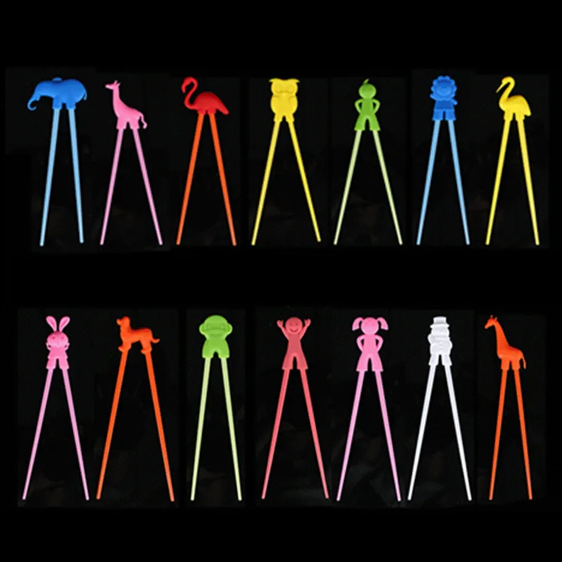 1 пара Разноцветные Детские китайские палочки для еды|Палочки еды| |