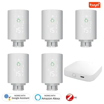 

Tuya ZigBee Temperature Controller With Alexa Mini Smart Radiator Actuator Programmable Thermostat Heater Smart Home Household