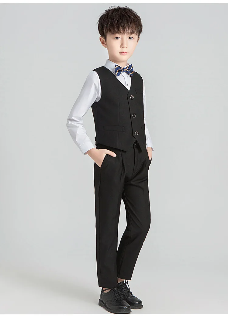 Kids Boys Suits Blazers Formal wedding Tuxedos dress Teenage Party Clothes Toddler Baby Clothing Flower Boy Blazer Suit Set