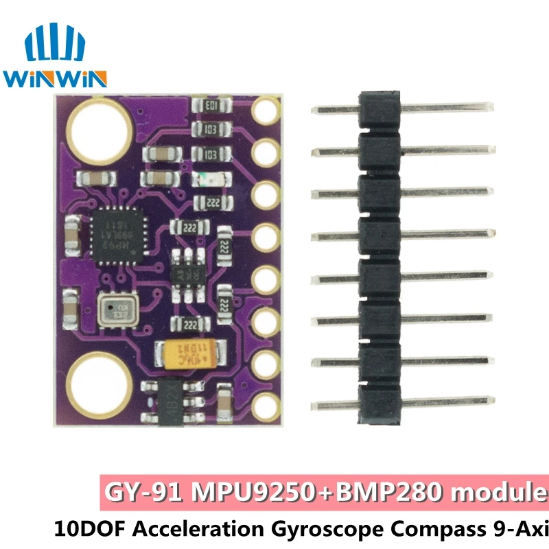 Фонарь управления MPU9250 BMP280 SPI IIC/I2C 10DOF с ускорением фонарь 9-осевой сенсорной платы