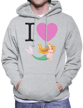 

I Love Mermaids Men's Hooded Sweatshirt Men Women Hoodie Sweatshirt