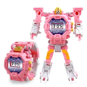 

Deformation Robot Watch Children Electronic Wristwatch Robots Transformation Creative Cartoon Figures Toys Kids Gift