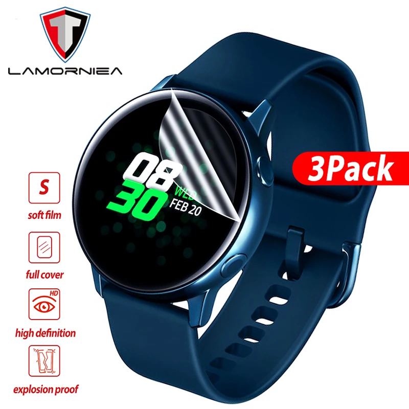 3 шт. мягкая Гидрогелевая пленка для samsung Galaxy Watch Active R500 1 2 Защитная 3D часов на |