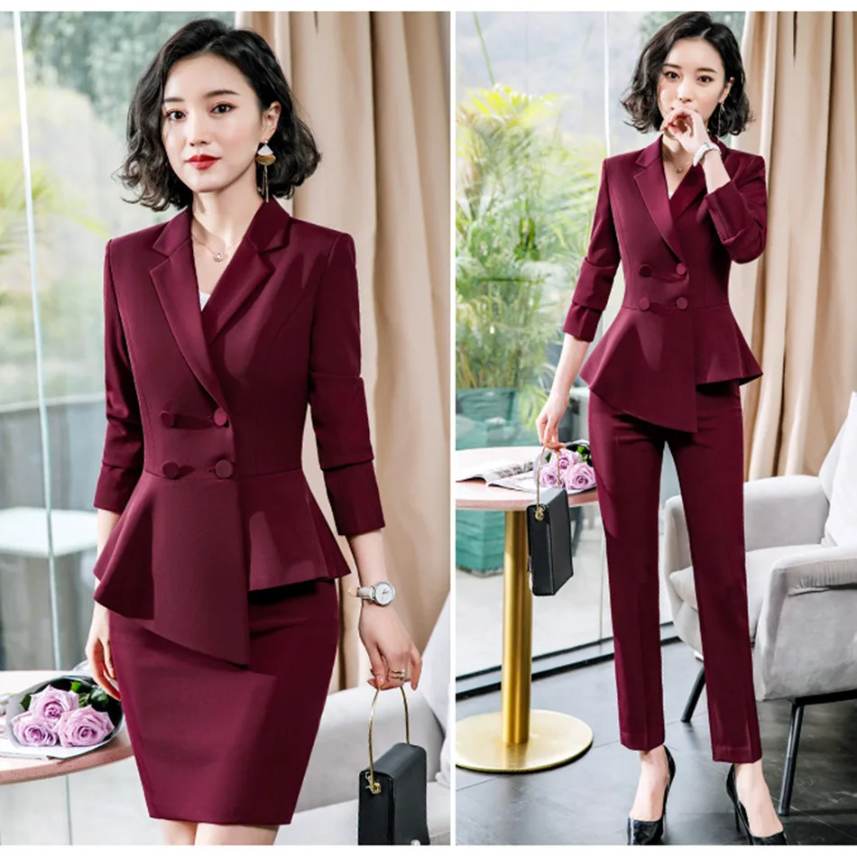 

Wear WOMEN'S Suit 2019 Spring New Style Host Formal Wear Fashion Slim Fit Women's Small Suit Business Suit Skirt