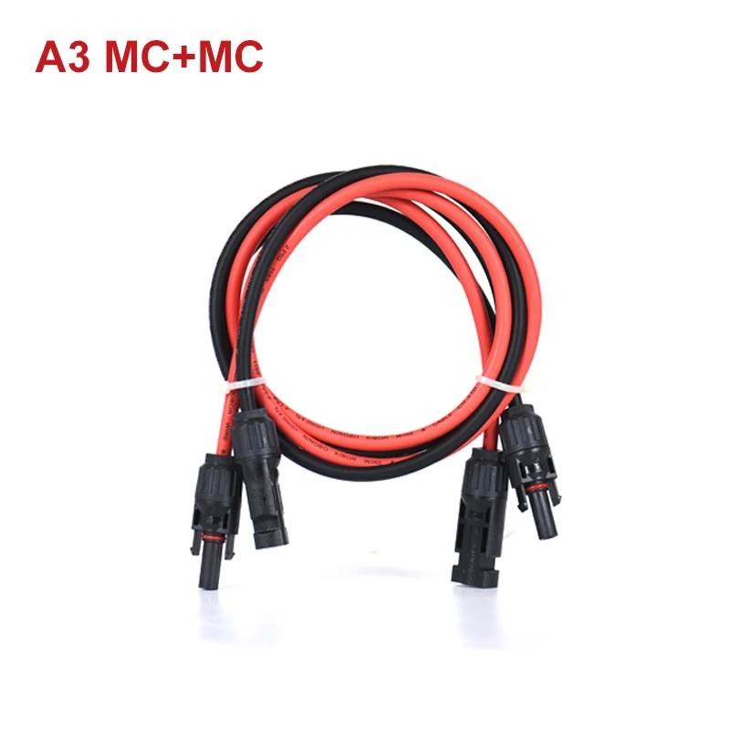 ANFIL® Zonnepaneel Verlengkabel 6mm² – PV Kabel H1Z2Z2-K Rood & Zwart, 1800V DC, Dubbele Isolatie, UV- & Weerbestendig, Solar Kabel voor Zonnepanelen, Omvormers & Laadregelaars (Zwart, 30m