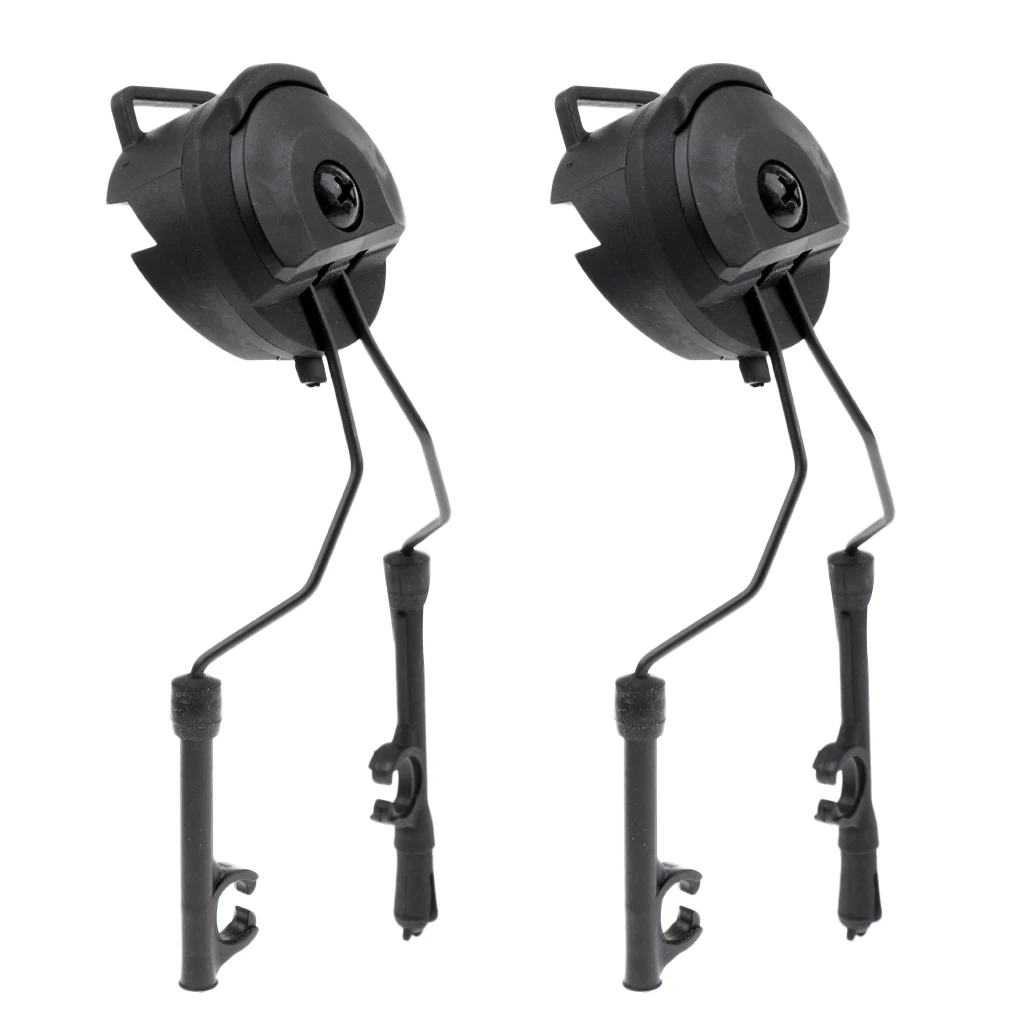 Helmet Headset Support Rail Adaptor Suspension Headphones Bracket Hunting Earmuffs Left & Right Side Attachments
