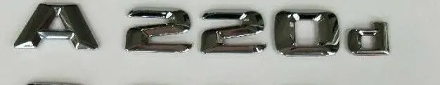 shiny silver Эмблемы для Mercedes A220d C220d C250d CLA180d CLS350d E200d E350d E220d - Цвет: shiny silver