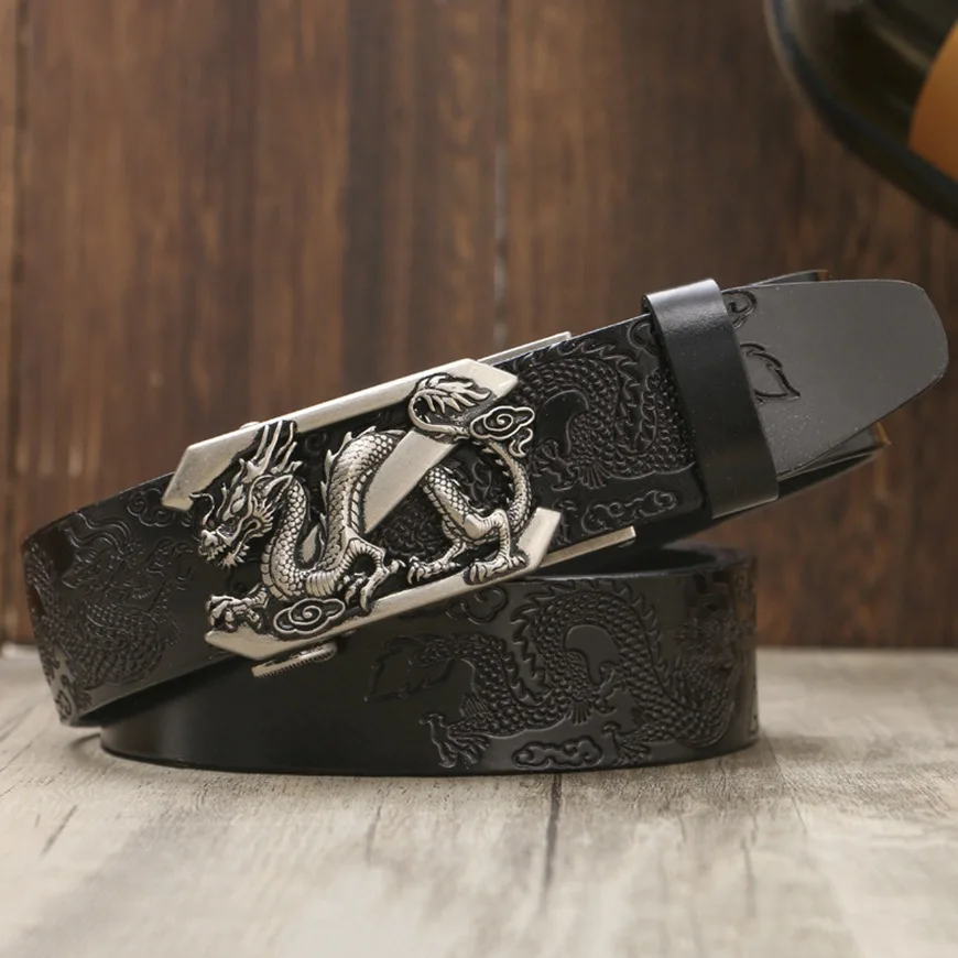 black silver Nanaco китайский стиль тисненый модный дизайнерский ремень высокого качества из натуральной кожи ремни для мужчин гарантия качества - Цвет: black silver