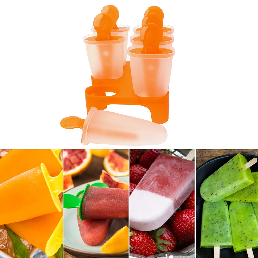 Frozen Ice Cube Molds Ice Moulds 6 Holes Silicone Ice Cream Tubs DIY Ice Cream Tools Cooking tools Kitchen Baking Tools
