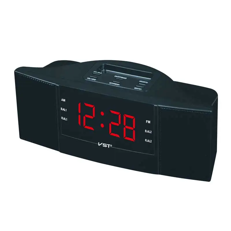 New Fashion Modern AM/FM LED Clock Radio Electronic Desktop Alarm Clock Digital Table Clocks