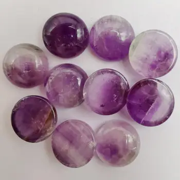

16MM Purple Crystal Stone Round CAB GEM Cabochon Jewelry Bead (10 pcs/lot) H236