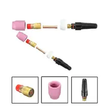 TIG сварочный фонарь короткие газа объектив Kit Цанги Насадки назад Кепки для WP-17/18/26