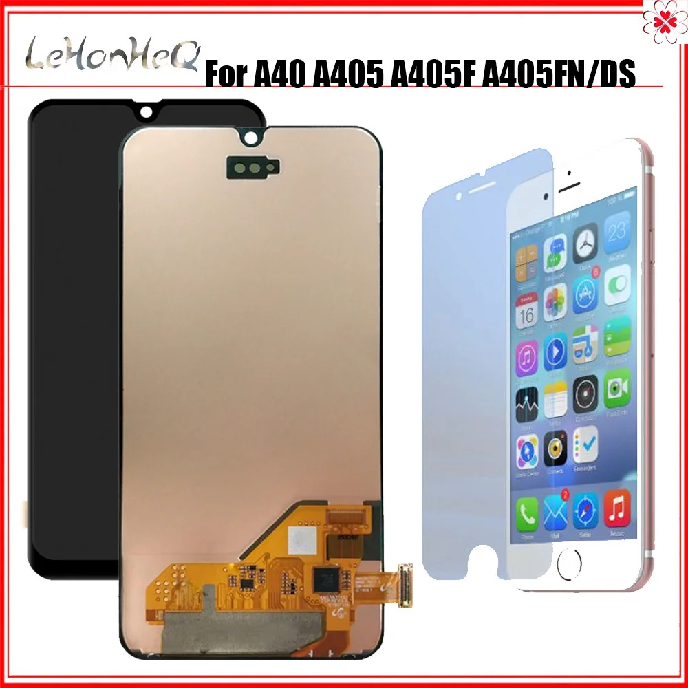 Супер AMOLED lcd для samsung A40 lcd A405 A405FN/DS lcd дисплей кодирующий преобразователь сенсорного экрана в сборе экран Замена запчасти для ремонта