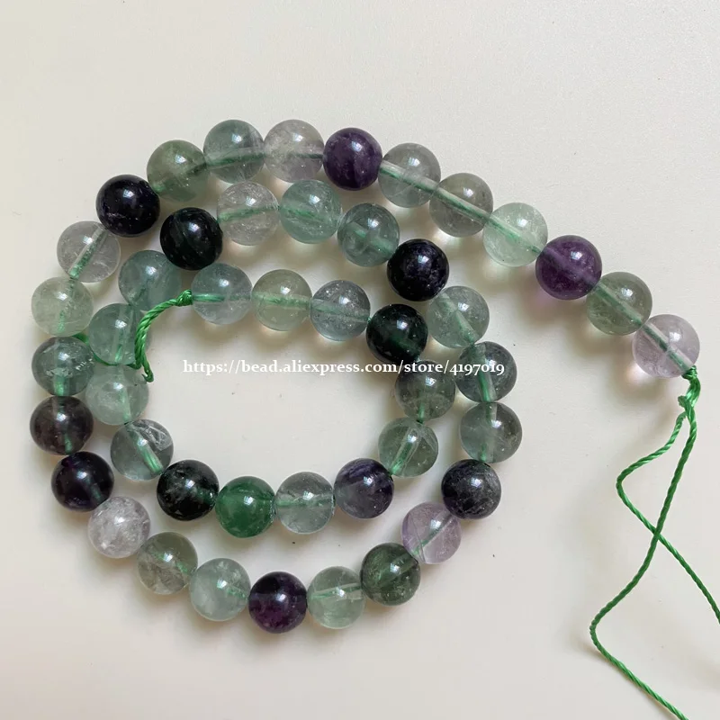 Бесплатная доставка круглые бусины из натурального зеленого флюорита 15 дюймов