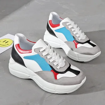 

Shoes Woman Platform Sneakers Shoes Ins Hot Causal Lace Up Mixed Color Quality Luxury Design Ladies Shoes Zapatos De Mujer Y6-06