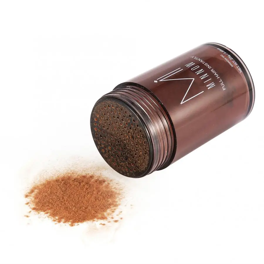 Light brown Минноу для роста волос, 9 типов, для женщин и мужчин, консилер для облысения, утолщение, строительное волокно, порошок, продукт для ухода за волосами - Цвет: Light brown