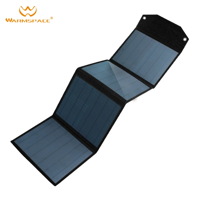 WARMSPACE 60 Вт/DC 18 В/USB 5 В складная солнечная панель водонепроницаемый портативный солнечный зарядное устройство для телефона power bank ноутбука планшета ПК