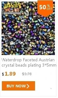 JHNBY кулон Briolette в форме капли с австрийскими кристаллами 6* 12мм50шт стеклянные бусины для изготовления ювелирных изделий своими руками