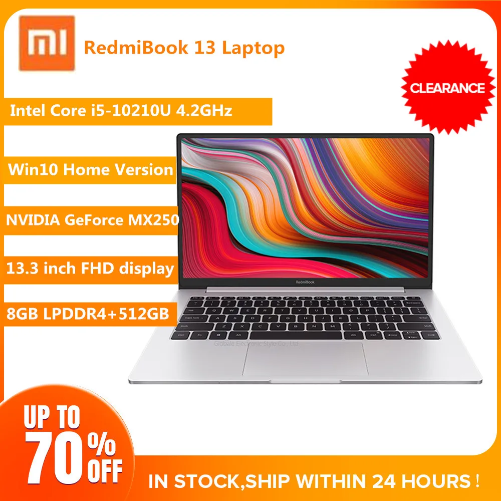 Original Xiaomi RedmiBook 13 Laptop i5-10210U CPU 8GB DDR4 RAM 512GB SSD Notebook Windows 10 Home OS Bluetooth 5.0 IN Stock | Компьютеры и