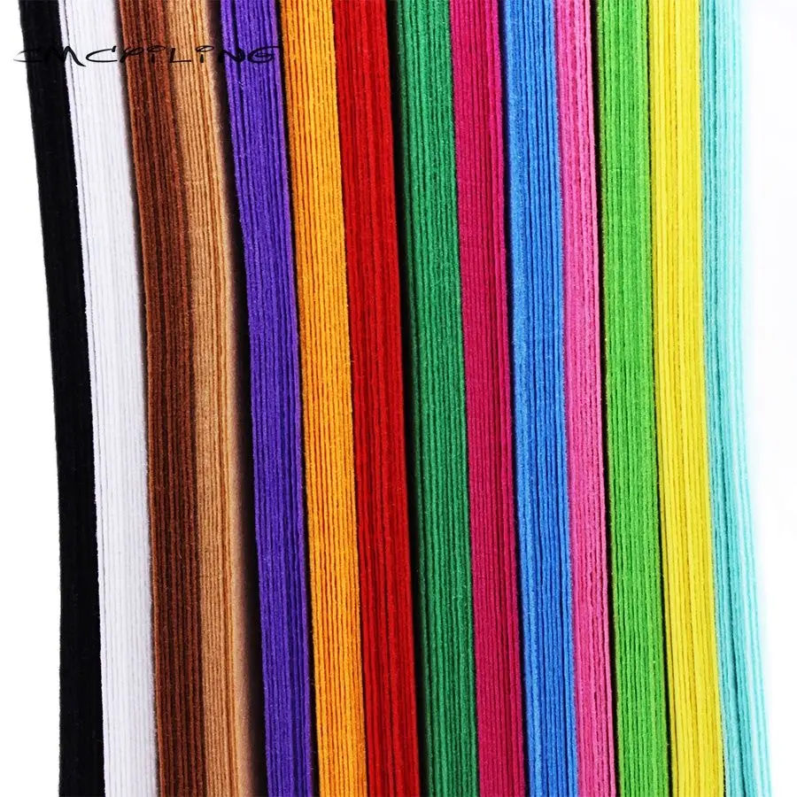 10 Pcs/Lot 20X30cm 1 MM Thickness Hard Felt Sheets For DIY Needlework Crafts Scrapbook Toys/Non-Woven/ Polyester Cloth felt fabric sheet