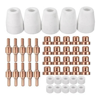 

45Pcs Plasma Cutting Machine Consumables Spare Parts Torch Welderes Accessories Torch Parts For Lg-40 Pt-31 Cut40 Cut50