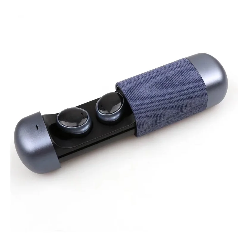 Синий TWS 206 беспроводные Bluetooth наушники V5.0 Handsfree Мини гарнитура спортивные деловые наушники с микрофоном шумоподавление - Цвет: Синий