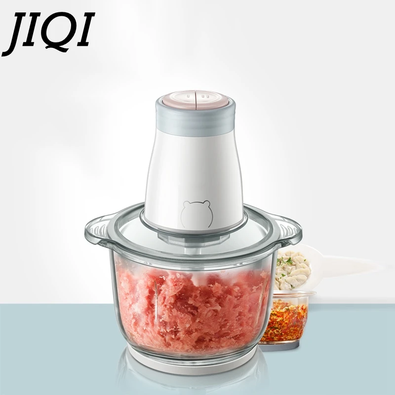 JIQI бытовая электрическая мясорубка 2 л Кухонный комбайн измельчитель для специй
