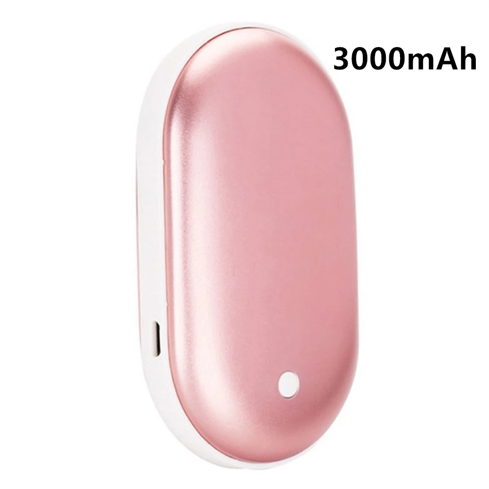 Rose Gold 3000mAh 4000/5200 мАч светодиодный Электрический обогреватель для рук перезаряжаемый милый ручной обогреватель портативный дорожный USB мини карманный нагреватель Портативный внешний аккумулятор - Цвет: Rose Gold 3000mAh