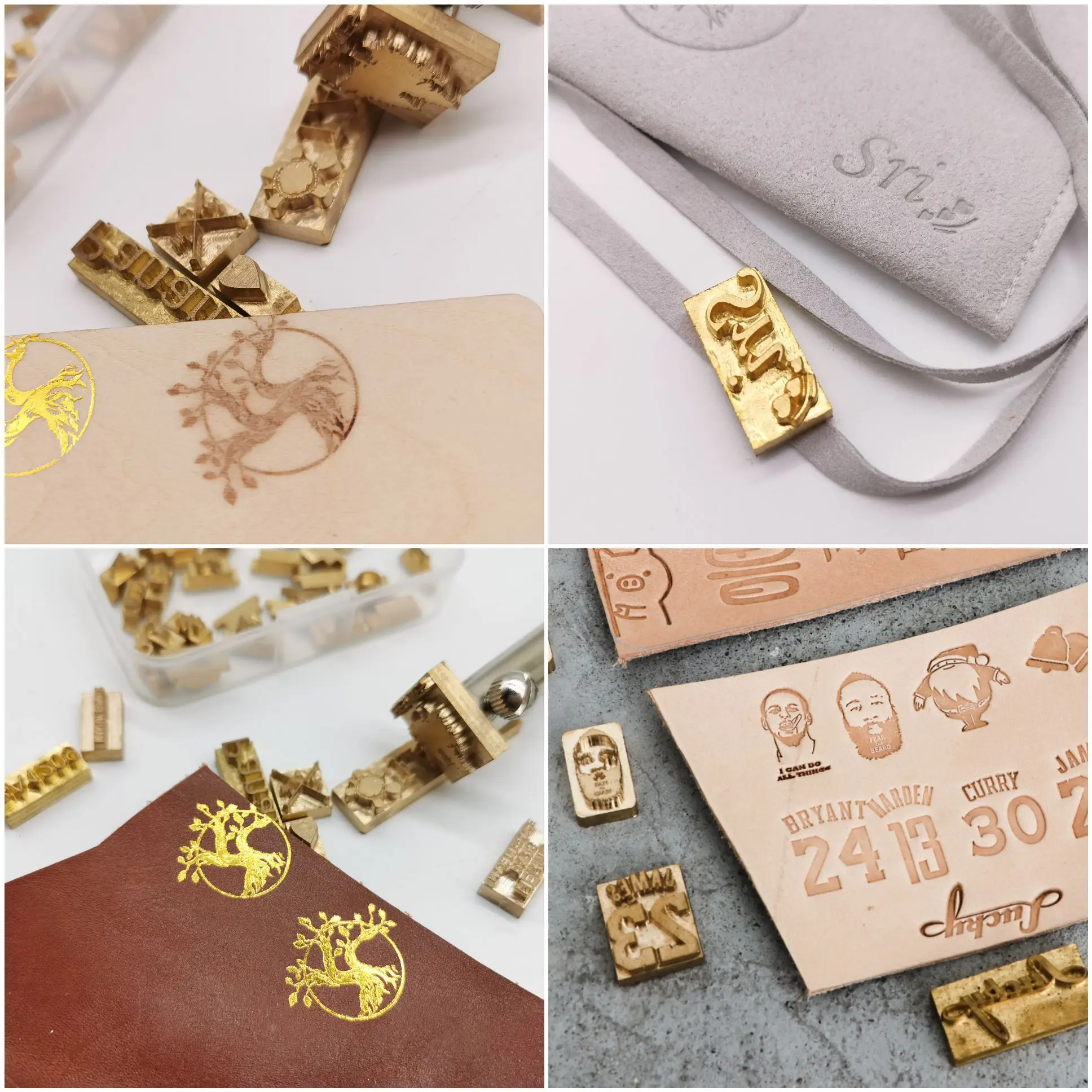Leather Craft Stamps Custom Logo Stamp Hot Stamping Applicator Kit Leather stamping heater Thermosta electric iron soldering branding tool hot foil for custom logo stamp emboss 60w 220v/110v