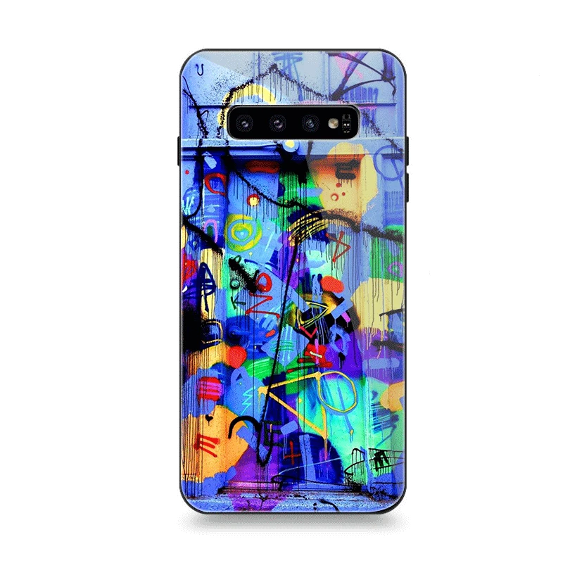 Мобильный чехол для телефона Стекло для samsung A10 A20 A30 A40 A50 A60 A70 S7 край S8 Plus Note 8 9 S10 крышка с ярким рисунком