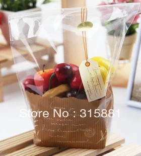 

Plastic bread bag biscuits bags/tags bags 18X23cm 200pcs/lot