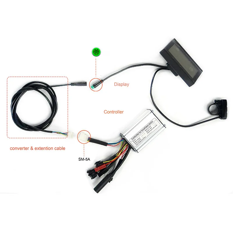 

Cord Cable Adapter Connector Bike Electric Bicycle Cycling ABS Waterproof