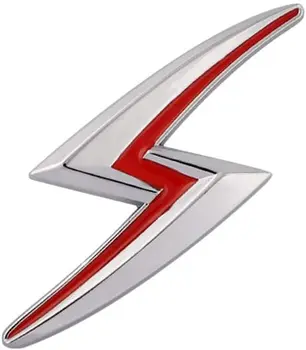 

3D Metal S Lightning Emblem Hood Badge For JDM Styling Trunk Lid Nameplate Sticker