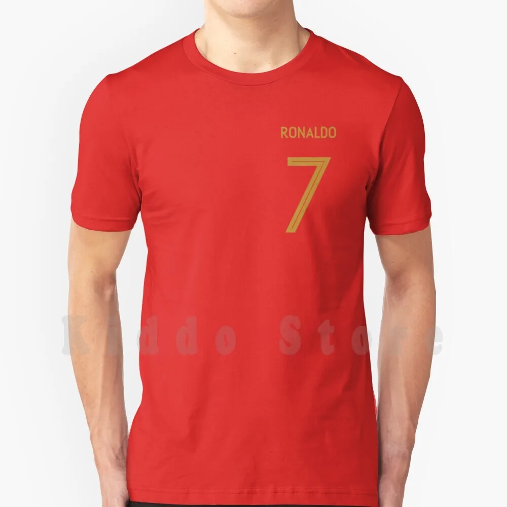 Chriiano Ronaldo Portogallo Jersey 2020 T Shirt Cotone Uomo Stampa Fai Da Te Cool Tee Chriiano Ronaldo Portogallo 2020 Bambini Euro Ballon