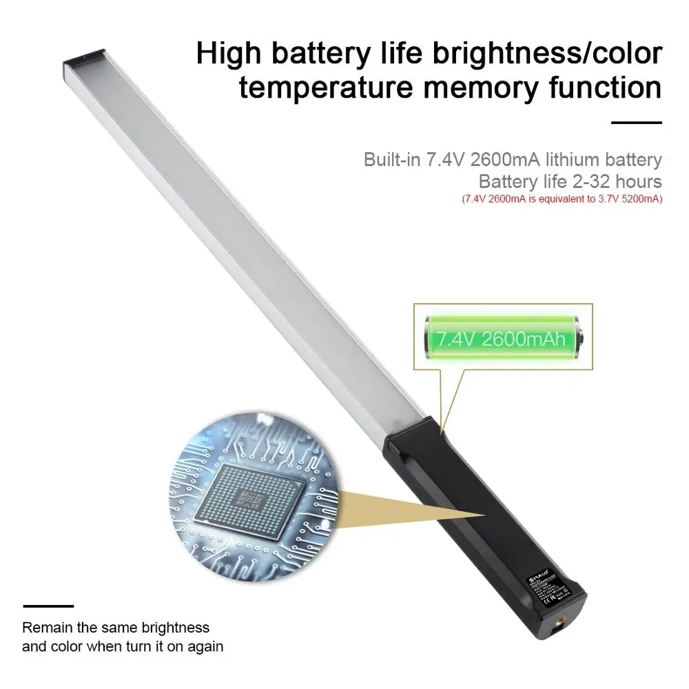 Bastão de Luz Remoto com Luz de Preenchimento e Temperatura Rgb com Controle Colorido Ajustável Led - Image 6