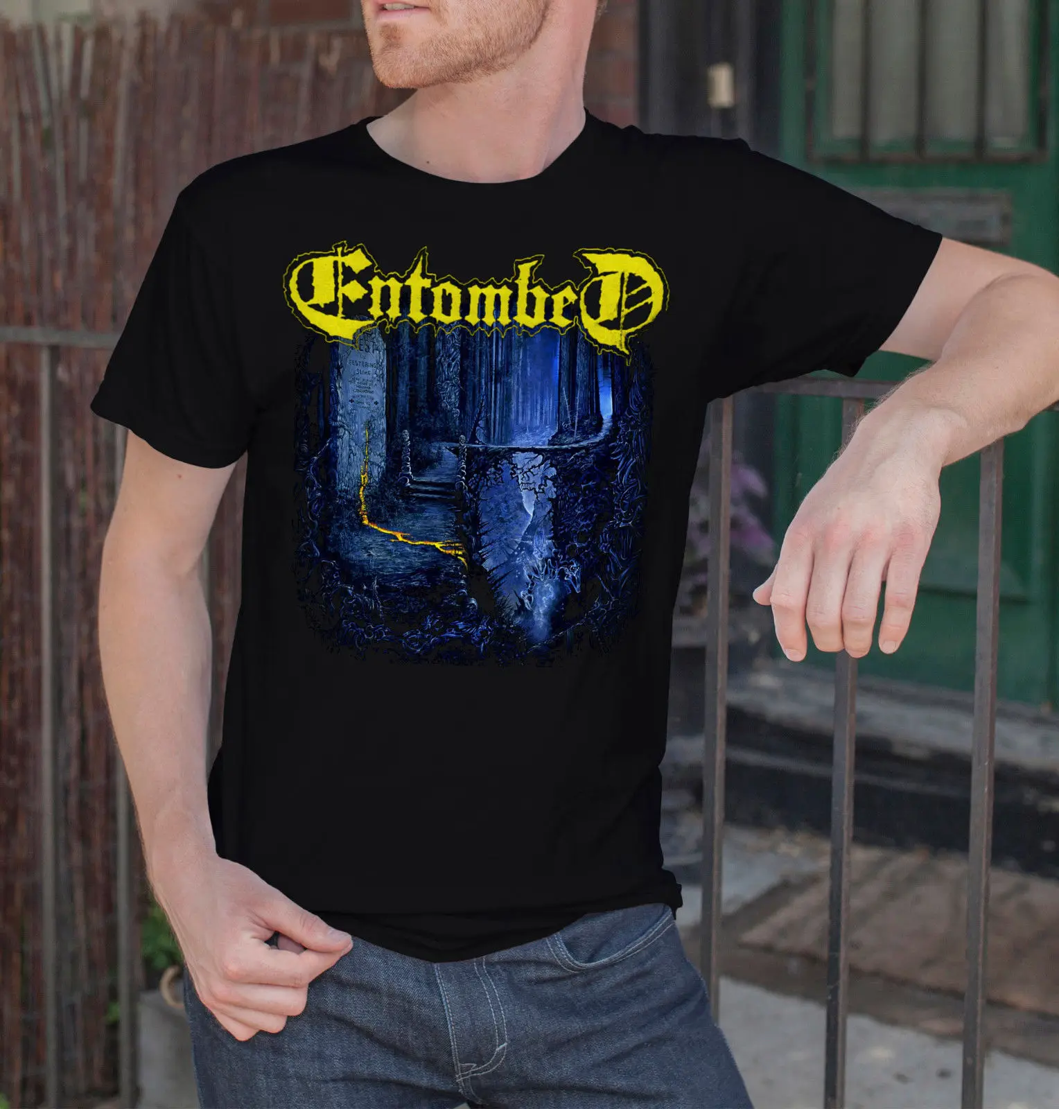 Entomble Мужская Черная Футболка Death Metal At The Gates Fan футболка Dismember | одежда