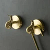 Animal Shape Solid Brass Hanging Coat Rack Clothes Display Racks Key hook Storage Hangers Wall Decorative Flower 4