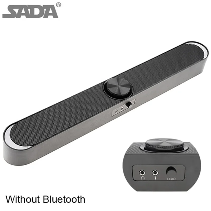 SADA V-198 Bluetooth мультимедийные Саундбары настольный компьютер сабвуфер динамик мини полоска динамик со стерео объемный для дома