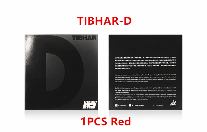 D Red TIBHAR C D провинциальные команды резина на ракетки для настольного тенниса сделано в Германии Быстрая атака петля с губкой для Пинг Понг tenis de Меса - Цвет: D Red