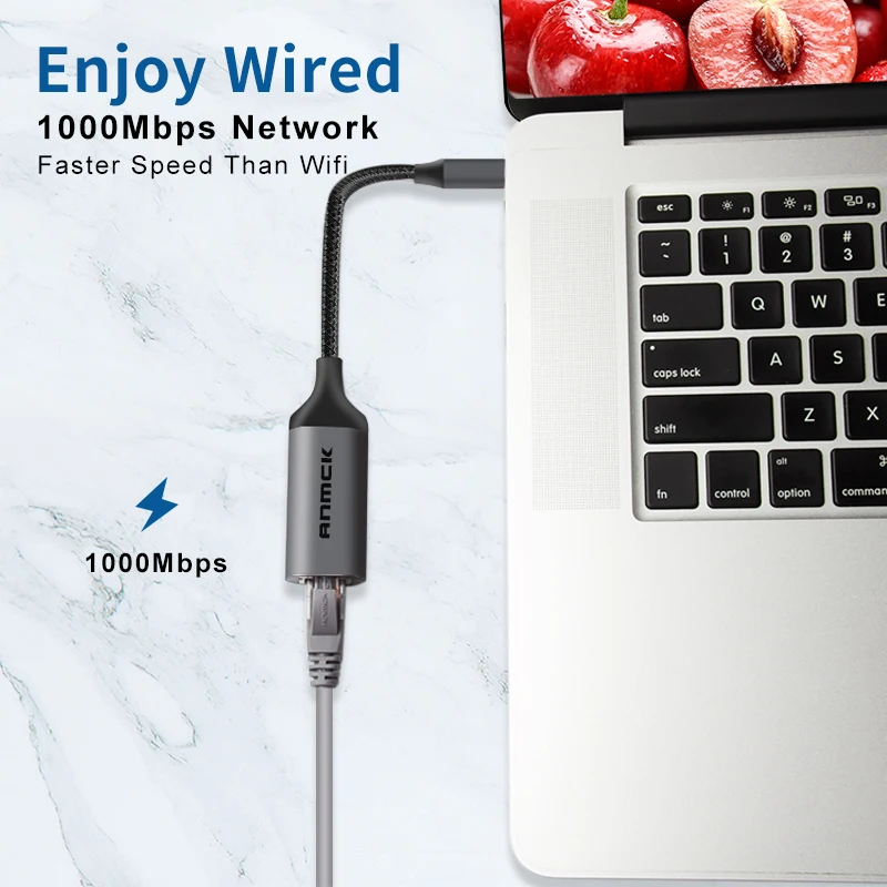 Anmck USB C Ethernet USB-C RJ45 Lan адаптер для MacBook Pro samsung Galaxy S9/S8/Note 9 type C сетевая карта USB Ethernet