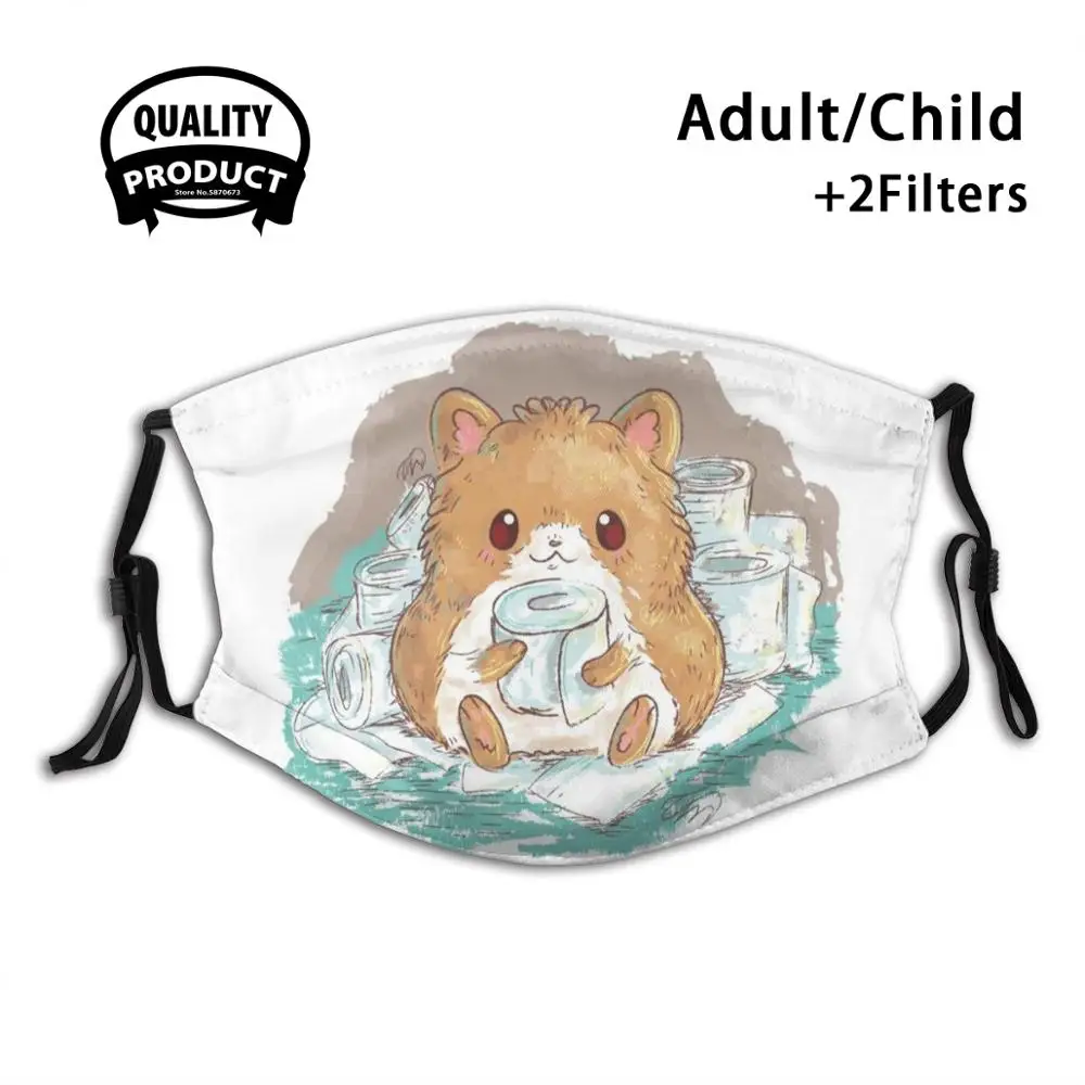 

Toilet Hamster Face Mask Anti Dust Filter Men Women Kids Girl Boy Teens Mouth Masks Hamster Hamsters Toilet Toiletpaper Kawaii