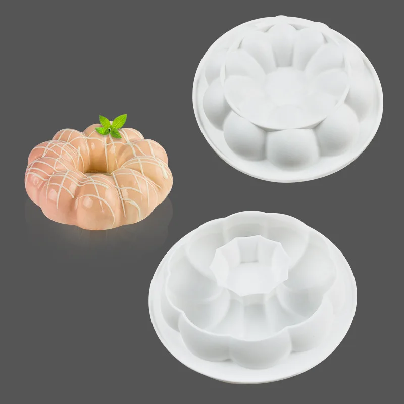 

DIY 3D Fondant Silicone Cake Molds Flower Baking Dish Bakeware Cookie Mould Pastry Cake Decorating Kitchen Tool