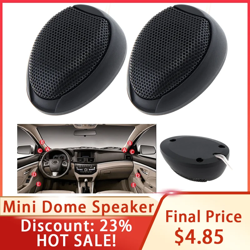 Universal 2pcs 1000W Car Tweeters Speaker TW 106 High Efficiency Mini