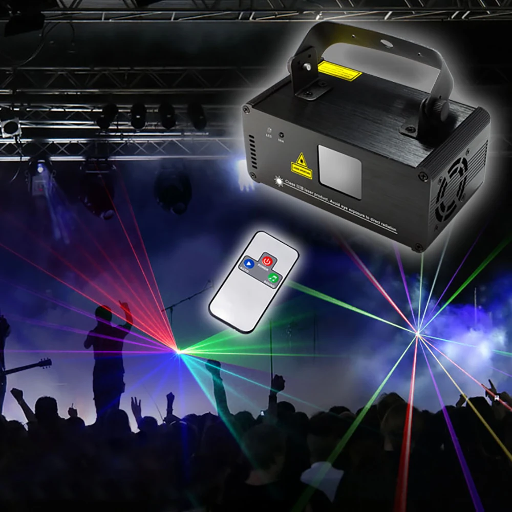 Лазерный проектор DMX512 400 МВт со светодиодной RGB Подсветкой|Эффект освещения