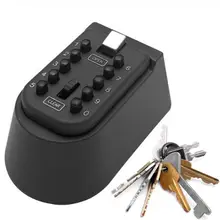 

Wall Mounted Outdoor Key Storage Lock Box 10 Digit Push-Button Combination Password Key Safe Box Resettable Code Key Holder