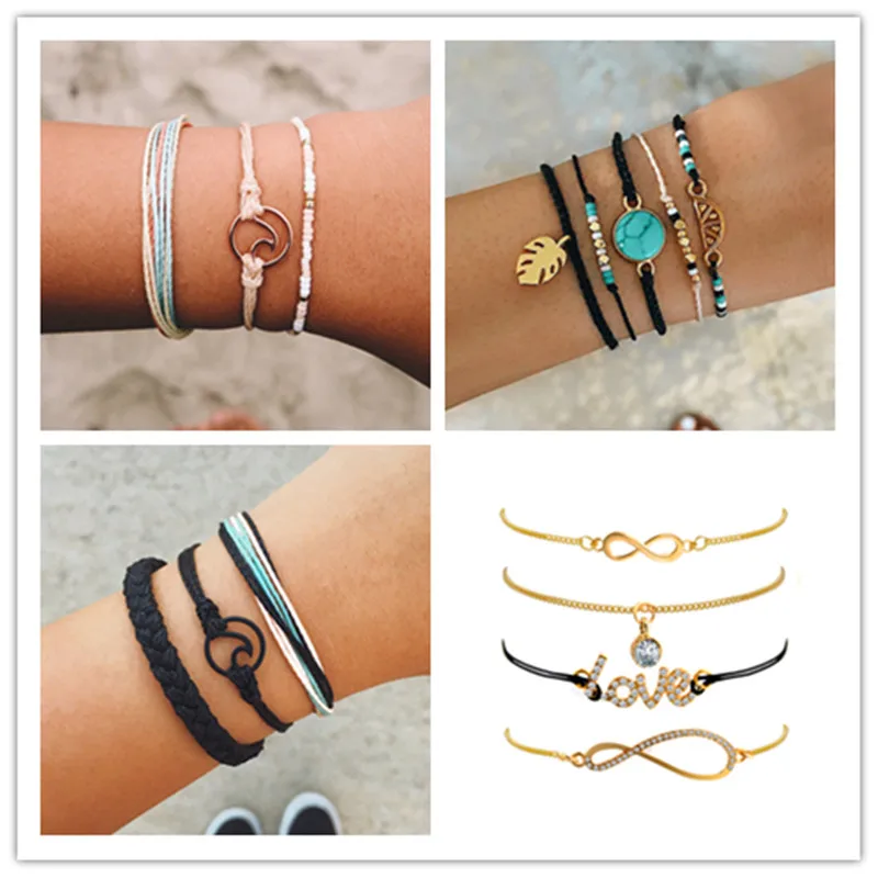 

Bohemian Wind Weaving Bracelet Wave Bracelet Set Bracelet Handmade Bracelet