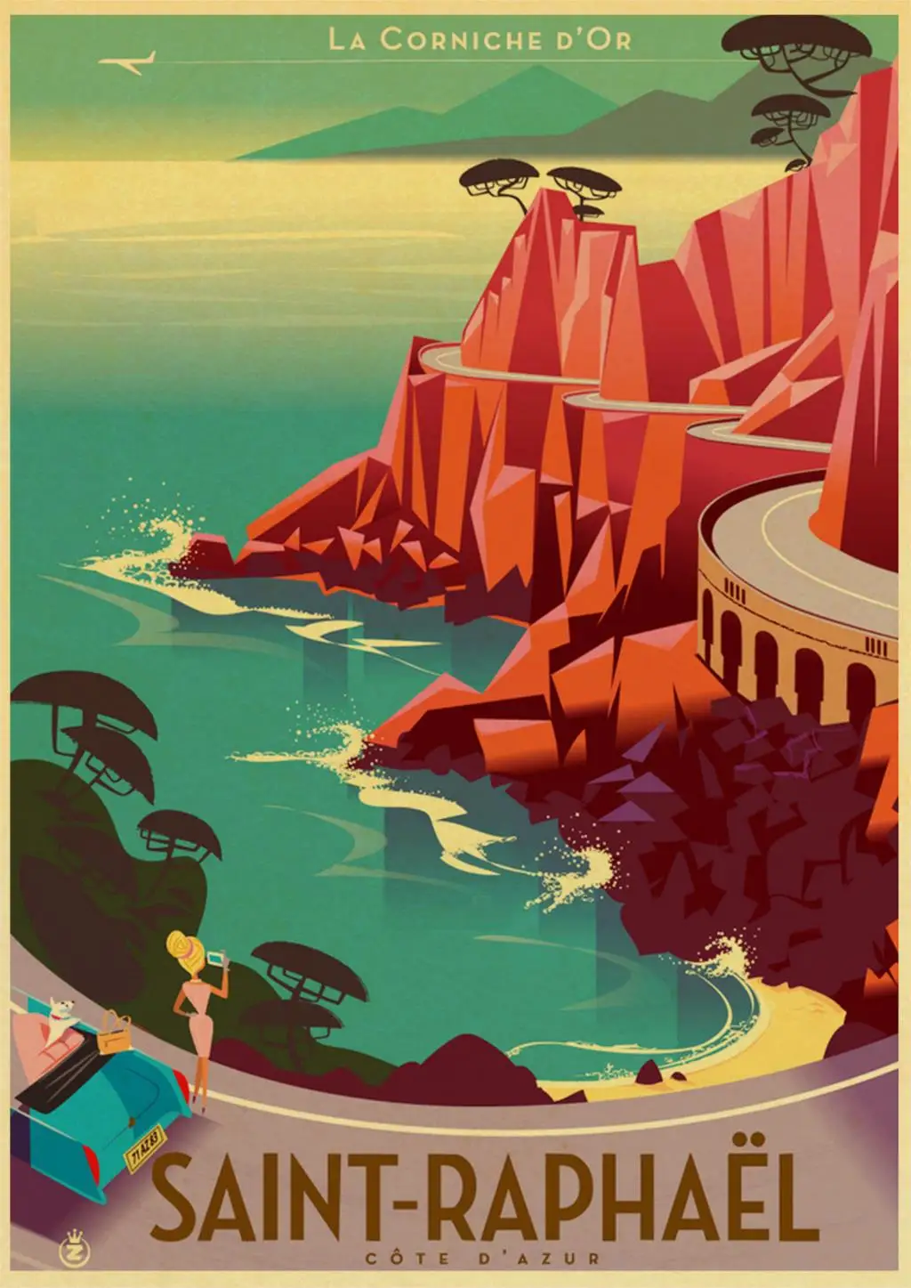 Vintage Travel City Landscape Retro Posters and Prints Wall Stickers Print on Kraft Paper Art For Home Room Decor Painting