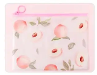 Storage bag 1 шт. персиковая сумка для файлов Новинка кавайная сумка студенческий канцелярский файл пакет высокой емкости симпатичный Карандаш сумка Kawaii школьные принадлежности - Цвет: Storage bag