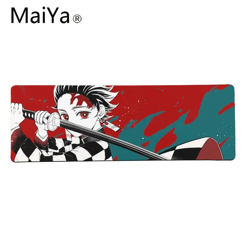 Maiya Demon Slayer Kimetsu no Yaiba натуральный резиновый игровой коврик для мыши Настольный коврик большой коврик для мыши клавиатуры коврик