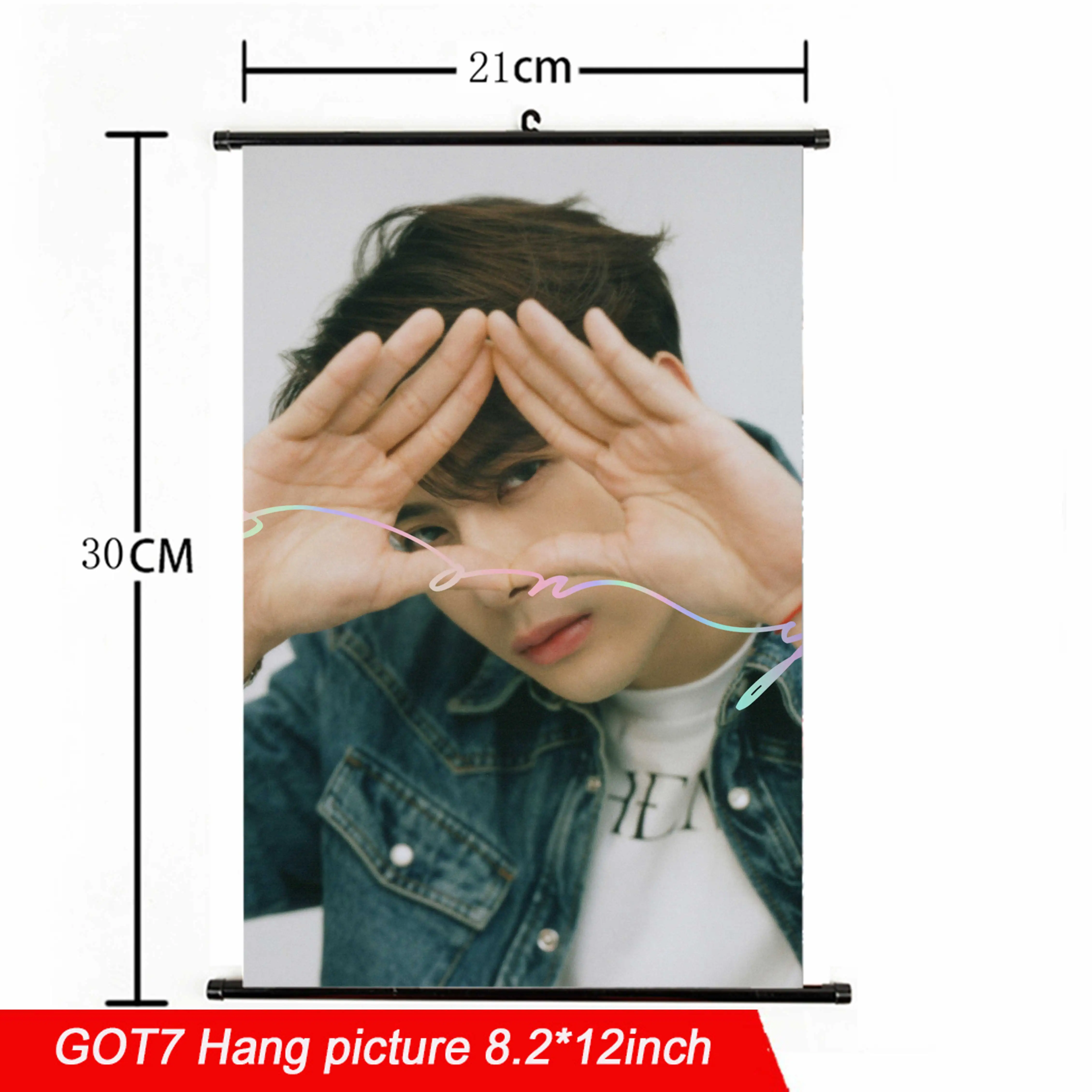 21*30cm Kpop GOT7 Hang poster Fabric high quality Eye On You Album kpop GOT7 Hang picture photo poster for fans gift collection - Цвет: GOT7 33